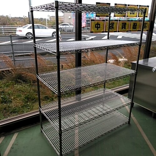 【中古】ワイヤーシェルフ 5段 幅1220×奥ふかさ610×高さ1600 【貨物輸送別途積もり書き】【御役目用】【飲食店 バス発着場 勝手もと機械 仕合わせ シェルフ 御役目用仕合わせ 御役目用シェルフ】 キッチン用品・食器・調理器具-業務用厨房用品
