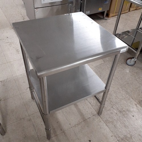 【中古】作業台 BGなし 幅600×奥行600×高さ850 【送料別途見積】【業務用】【飲食店 店舗 厨房機器 作業台 業務用作業台】
