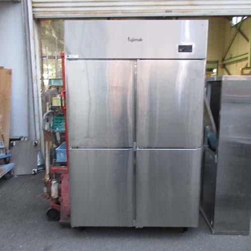 【実業界最長1年引き受ける】【中古】4部屋の入り口縦型電気冷蔵庫 フジマック FR1280KiX 幅1200×奥ふかさ805×高さ1950 【貨物輸送別途積もり書き】【御役目用】【飲食店 バス発着場 御厨子所計器 電気冷蔵庫 御役目用電気冷蔵庫】