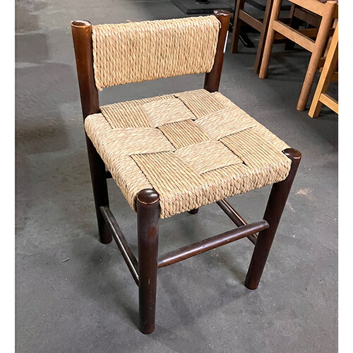 【中古】和風縄イス(DBひな形) 幅350×奥ふかさ350×高さ610 座面高さ：430 【貨物輸送無料】【御勤め用】【飲食店 バス発着場 勝手もと備品 イス 御勤め用イス】