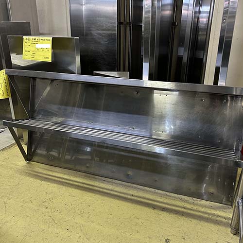 【中古】2段棚(平棚/煙管棚) 幅1300×奥ぶかさ250×高さ600 【貨物輸送別途積もり書き】【お役目用】【飲食店 バス発着場 勝手もと設備 煙管棚 お役目用煙管棚】