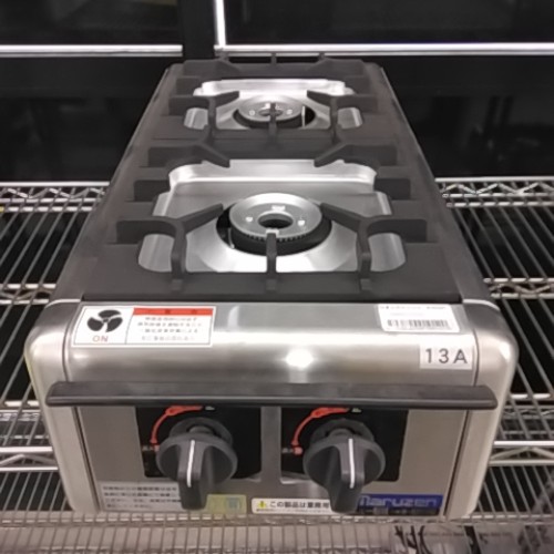 【中古】2口卓上ガスコンロ マルゼン M-822DC 幅300&times;奥行540&times;高さ164 都市ガス 【送料別途見積】【業務用】【飲食店 店舗 厨房機器 卓上ガスコンロ 業務用卓上ガスコンロ】｜厨房機器と店舗用品 TENPOS