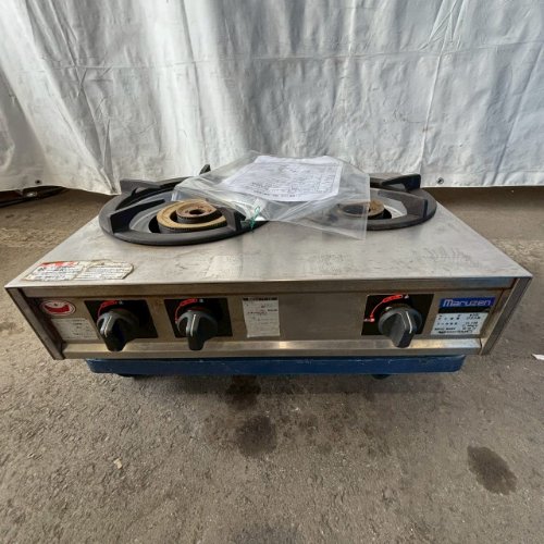 【中古】ガス卓上コンロ 2口 マルゼン M-212C 幅595×奥行420×高さ160 LPG(プロパンガス) 【送料別途見積】【業務用】【飲食店 店舗 厨房機器 卓上ガスコンロ 業務用卓上ガスコンロ】|厨房機器と店舗用品 TENPOS