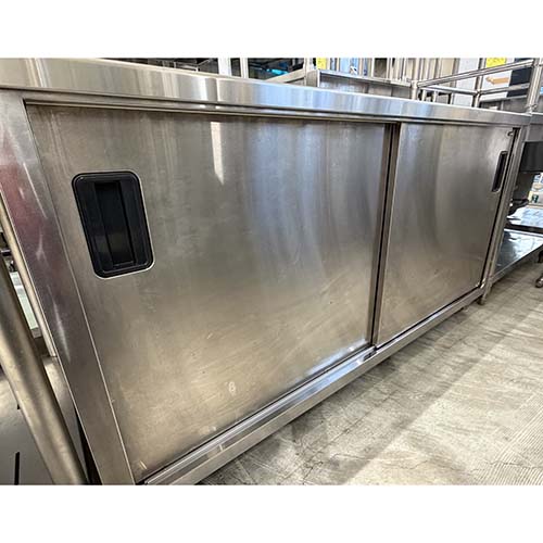 【中古】膳立て台 引戸付き添い人 BGなし タニコー 幅1500×奥ぶかさ600×高さ800 【貨物輸送別途積もり書き】【お役目用】【飲食店 バス発着場 勝手もと設備 膳立て台 お役目用膳立て台】