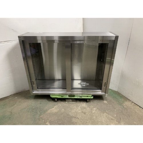 【中古】吊押し込み 硝子扉 幅1200×奥ふかさ300×高さ900 【貨物輸送別途積もり書き】【お役目用】【飲食店 バス発着場 勝手もと装置 吊押し込み お役目用吊押し込み】