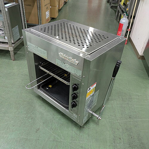 【業界最長1年保証】【中古】上火焼き機 リンナイ(Rinnai) RGP-43SV 幅613×奥行425×高さ602 LPG(プロパンガス) 【送料別途見積】【業務用】【飲食店 店舗 厨房機器 グリラー 焼物器 業務用グリラー 業務用焼物器】