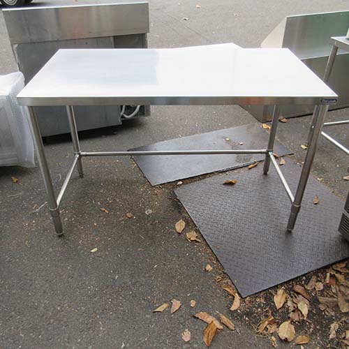 【中古】作業台 三方枠 マルゼン 幅1290×奥行700×高さ790 【送料別途見積】【業務用】【飲食店 店舗 厨房機器 作業台 業務用作業台】
