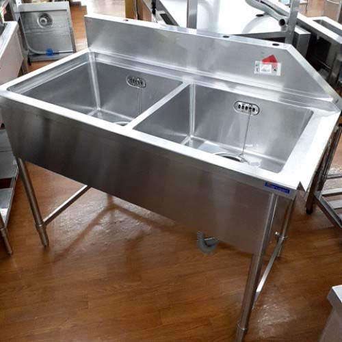 楽天市場】2槽シンク 幅1200×奥行600×高さ800mm(別途 左・後側バック