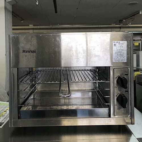 【中古】上火式焼物器 リンナイ(Rinnai) RGP-42SV 幅500×奥行323×高さ395 LPG(プロパンガス) 【送料別途見積】【業務用】【飲食店 店舗 厨房機器 グリラー 焼物器 業務用グリラー 業務用焼物器】