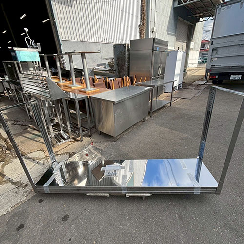 【中古】天吊り棚 幅1800×奥ぶかさ400×高さ900 【貨物輸送別途積もり書き】【お役目用】【飲食店 バス発着場 勝手もと設備 吊収納家具 お役目用吊収納家具】