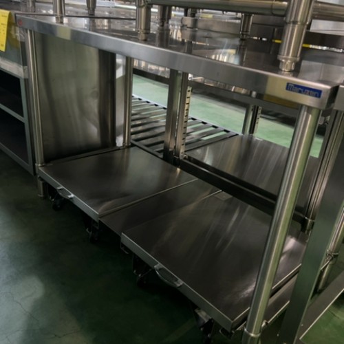 【中古】御役目台 炊飯手押し車付き添い人 BGなし 幅1200×奥ぶかさ600×高さ800 【貨物輸送別途積もり書き】【お役目用】【飲食店 バス発着場 勝手もと設備 御役目台 お役目用御役目台】