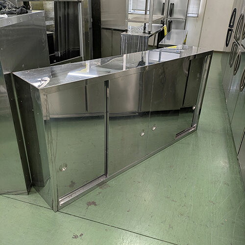 【中古】吊押し入れ 幅1800×奥ふかさ350×高さ900 【貨物輸送別途積もり書き】【御勤め用】【飲食店 バス発着場 勝手もと備品 吊押し入れ 御勤め用吊押し入れ】