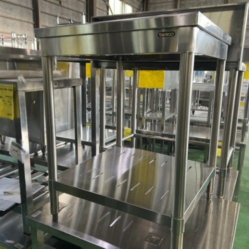 【中古】作業台 BGなし 幅600×奥行600×高さ800 【送料別途見積】【業務用】【飲食店 店舗 厨房機器 作業台 業務用作業台】