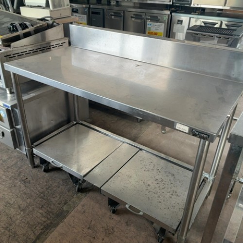 【中古】作業台 炊飯台付き BGあり 幅1200×奥行600×高さ800 【送料無料】【業務用】【飲食店 店舗 厨房機器 作業台 業務用作業台】