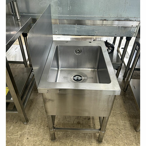 【中古】低一槽シンク 幅450×奥行600×高さ540 【送料別途見積】【業務用】【飲食店 店舗 厨房機器 一槽シンク 業務用一槽シンク】