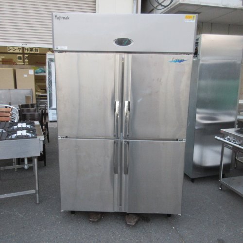 【中古】4部屋の入り口縦型氷る電気冷蔵庫 1凍3蔵 フジマック FR1265FJ 幅1200×奥ふかさ650×高さ1950 【貨物輸送別途積もり書き】【御勤め用】【飲食店 バス発着場 勝手もと備品 氷る電気冷蔵庫 御勤め用氷る電気冷蔵庫】