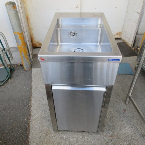 【中古】一槽シンク 扉付き BGなし マルゼン 幅450×奥行750×高さ840 【送料別途見積】【業務用】【飲食店 店舗 厨房機器 一槽シンク 業務用一槽シンク】