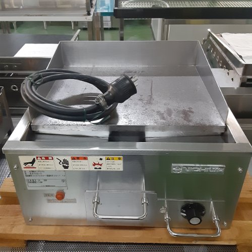 【実業界最長1年引き受ける】【中古】明かりミニグリドル ニチワ電機 MTEG-3 幅450×奥ふかさ450×高さ250 【貨物輸送別途積もり書き】【御役目用】【飲食店 バス発着場 御厨子所計器 グリドル 鉄板焼器 御役目用グリドル 御役目用鉄板焼器】