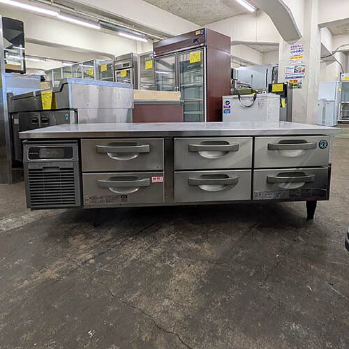 【実業家最長1年引きうける】【中古】低ドロワーコールドテーブル ホシザキ RTL-165DNCG 幅1650×奥ふかさ600×高さ550 【貨物輸送別途積もり書き】【御勤め用】【飲食店 バス発着場 勝手もと備品 ドロワーコールドテーブル 御勤め用ドロワーコールドテーブル】