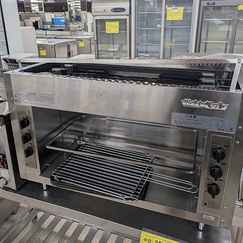【業界最長1年保証】【中古】上火式焼物器 リンナイ(Rinnai) RGP-46SV 幅988×奥行425×高さ602 LPG(プロパンガス) 【送料別途見積】【業務用】【飲食店 店舗 厨房機器 グリラー 焼物器 業務用グリラー 業務用焼物器】