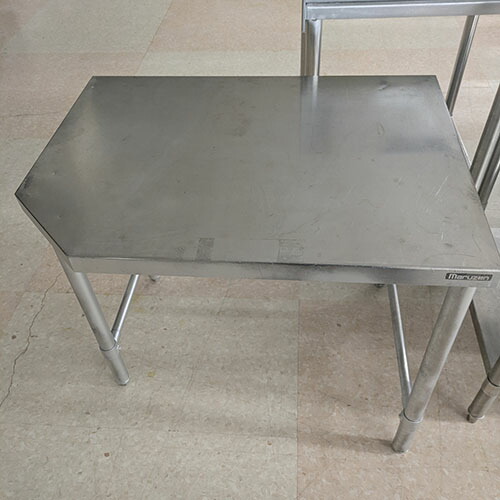 【中古】変型作業台 幅800×奥行600×高さ700 【送料別途見積】【業務用】【飲食店 店舗 厨房機器 作業台 業務用作業台】