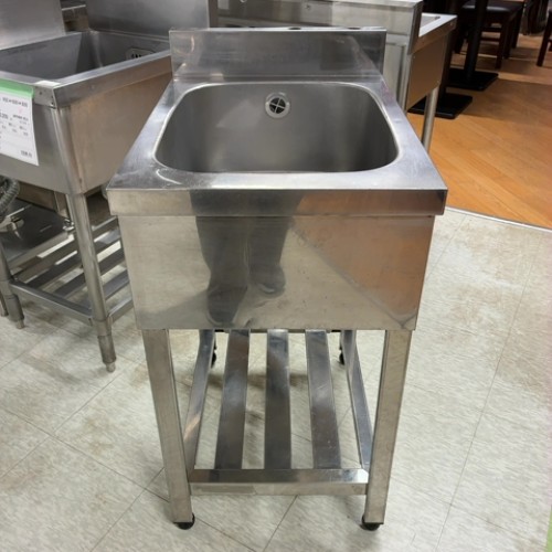 【中古】一槽シンク BGあり 幅450×奥行600×高さ800 【送料別途見積】【業務用】【飲食店 店舗 厨房機器 一槽シンク 業務用一槽シンク】