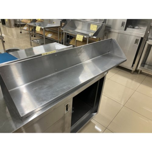 【中古】平棚 背板付き添い人 幅1500×奥ふかさ300×高さ250 【貨物輸送別途積もり書き】【御役目用】【飲食店 バス発着場 御厨子所計器 平棚 上棚 御役目用平棚 御役目用上棚】