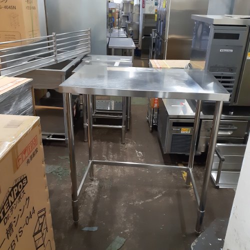 【中古】作業台 三方枠 BGなし 幅900×奥行600×高さ995 【送料別途見積】【業務用】【飲食店 店舗 厨房機器 作業台 業務用作業台】