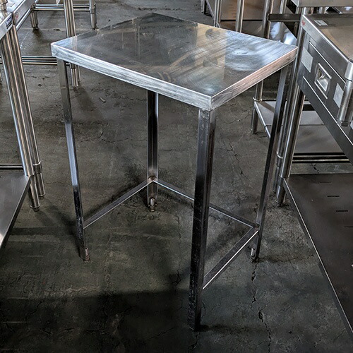 【中古】作業台 三方枠 BGなし 幅520×奥行420×高さ800 【送料別途見積】【業務用】【飲食店 店舗 厨房機器 作業台 業務用作業台】