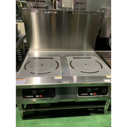 【中古】2連IHローレンジ マルゼン TIL-66IA 幅900×奥行750×高さ450 三相200V 【送料別途見積】【業務用】【飲食店 店舗 厨房機器 卓上IHコンロ 業務用卓上IHコンロ】