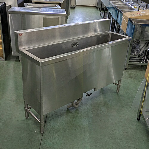 【中古】一槽シンク BGあり 幅1300&times;奥行400&times;高さ800 【送料別途見積】【業務用】【飲食店 店舗 厨房機器 一槽シンク 業務用一槽シンク】｜厨房機器と店舗用品 TENPOS