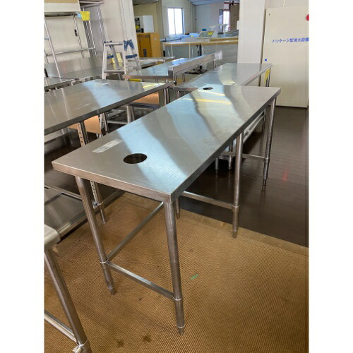 【中古】作業台 BGなし 幅1550×奥行600×高さ850 【送料別途見積】【業務用】【飲食店 店舗 厨房機器 作業台 業務用作業台】