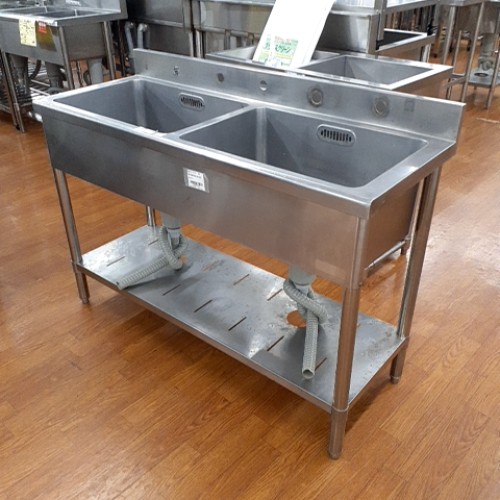 楽天市場】2槽シンク 幅1200×奥行600×高さ800mm(別途 左・後側バック 
