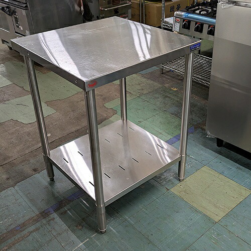 【中古】作業台 BGなし 幅600×奥行600×高さ800 【送料別途見積】【業務用】【飲食店 店舗 厨房機器 作業台 業務用作業台】
