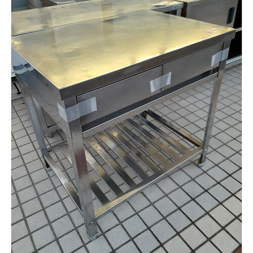 【中古】作業台 BGなし 幅820×奥行600×高さ850 【送料別途見積】【業務用】【飲食店 店舗 厨房機器 作業台 業務用作業台】