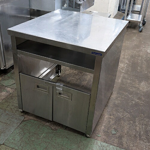 【中古】作業台 扉付き BGなし マルゼン 幅690×奥行740×高さ750 【送料別途見積】【業務用】【飲食店 店舗 厨房機器 作業台 業務用作業台】