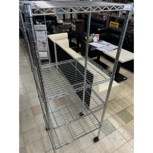 【中古】ワイヤーシェルフ 幅600×奥ふかさ450×高さ1520 【貨物輸送別途積もり書き】【御役目用】【飲食店 バス発着場 御厨子所計器 仕合わせ シェルフ 御役目用仕合わせ 御役目用シェルフ】