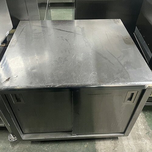 【中古】膳立て台 幅900×奥ぶかさ750×高さ850 【貨物輸送別途積もり書き】【お役目用】【飲食店 バス発着場 勝手もと設備 膳立て台 お役目用膳立て台】