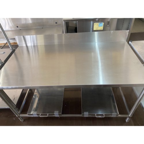 【中古】御役目台 2連炊飯台付き添い人 幅1500×奥ぶかさ7500×高さ800 【貨物輸送別途積もり書き】【お役目用】【飲食店 バス発着場 勝手もと設備 御役目台 お役目用御役目台】