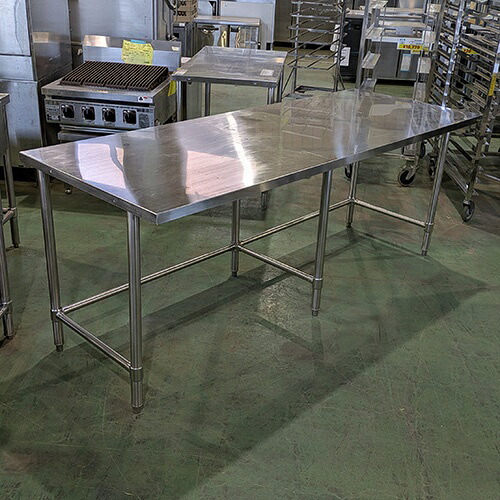 【中古】作業台 三方枠 BGなし 幅2000×奥行750×高さ800 【送料別途見積】【業務用】【飲食店 店舗 厨房機器 作業台 業務用作業台】|厨房機器と店舗用品 TENPOS