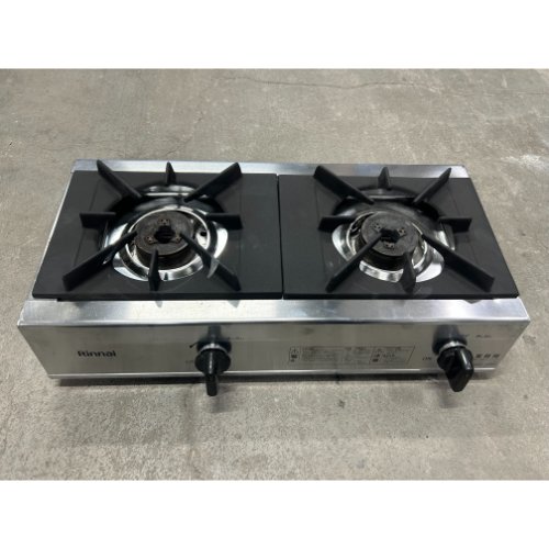 【中古】ガステーブルコンロ リンナイ(Rinnai) RSB-206SV 幅542×奥ふかさ275×高さ151 LPG(プロパンガス) 【貨物輸送別途積もり書き】【お役目用】【飲食店 バス発着場 勝手もと装置 卓上ガスコンロ お役目用卓上ガスコンロ】
