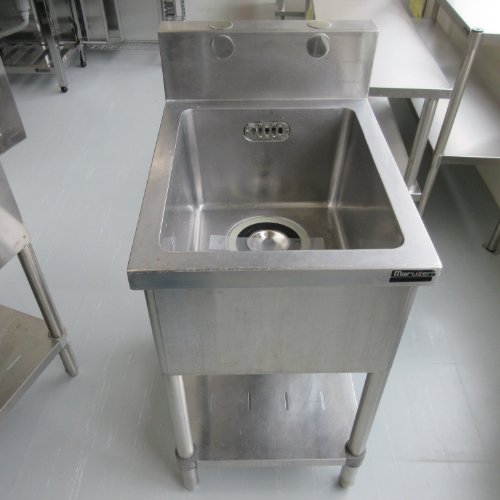【中古】一槽シンク BGあり マルゼン 幅450×奥行600×高さ800 【送料別途見積】【業務用】【飲食店 店舗 厨房機器 一槽シンク 業務用一槽シンク】