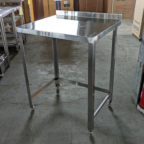 【中古】作業台 三方枠 BGなし 幅720×奥行600×高さ900 【送料別途見積】【業務用】【飲食店 店舗 厨房機器 作業台 業務用作業台】