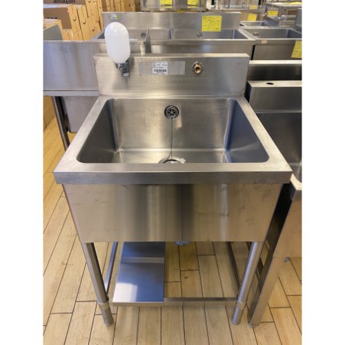 【中古】一槽シンク BGあり 幅600×奥行600×高さ800 【送料別途見積】【業務用】【飲食店 店舗 厨房機器 一槽シンク 業務用一槽シンク】
