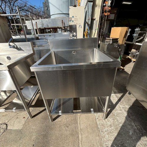 【中古】一槽シンク BGあり 幅750&times;奥行750&times;高さ800 【送料別途見積】【業務用】【飲食店 店舗 厨房機器 一槽シンク 業務用一槽シンク】｜厨房機器と店舗用品 TENPOS