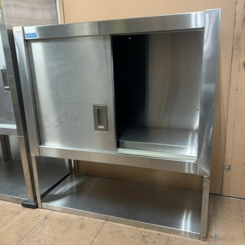 【中古】吊戸棚 下棚付き BGなし 幅850×奥行350×高さ900 【送料別途見積】【業務用】【飲食店 店舗 厨房機器 吊戸棚 業務用吊戸棚】