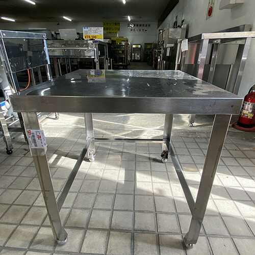 【中古】コンロ台 三方枠 BGなし 幅550×奥行600×高さ595 【送料別途見積】【業務用】【飲食店 店舗 厨房機器 ガス台 業務用ガス台】