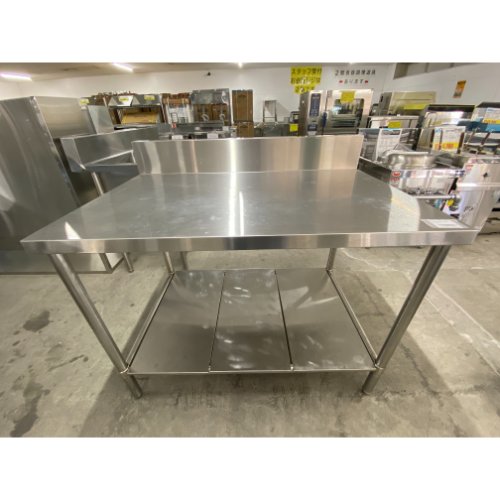 【中古】作業台 BGあり 幅1100×奥行750×高さ830 【送料別途見積】【業務用】【飲食店 店舗 厨房機器 作業台 業務用作業台】