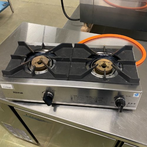 【中古】ガステーブルコンロ リンナイ(Rinnai) RSB-211SV 幅542×奥ふかさ275×高さ151 LPG(プロパンガス) 【貨物輸送別途積もり書き】【お役目用】【飲食店 バス発着場 勝手もと装置 卓上ガスコンロ お役目用卓上ガスコンロ】