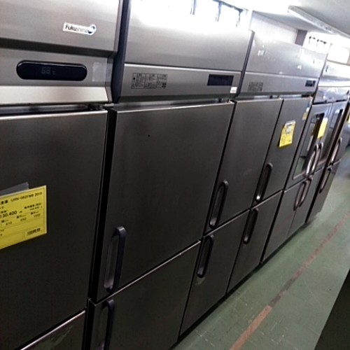 【実業家最長1年引きうける】【中古】縦型電気冷蔵庫 フクシマ小峡谷花の冠(福島実業) GRN-080RM 幅755×奥ふかさ650×高さ1950 【貨物輸送別途積もり書き】【御勤め用】【飲食店 バス発着場 勝手もと備品 電気冷蔵庫 御勤め用電気冷蔵庫】